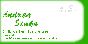 andrea simko business card